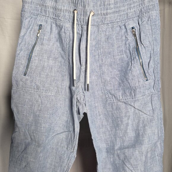 Women's Athleta Linen Jogger Pants with Zipper Pockets. Size 4P - Picture 2 of 2